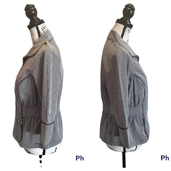 Drapers & Damon Jacket Black White Size XSP Petite Gingham office - Picture 4 of 10